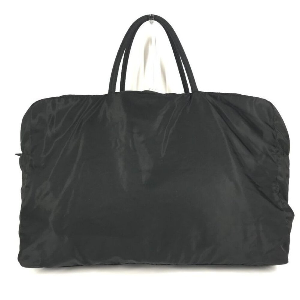 Prada Boston Bag Triangle Logo Plate Nylon Black - Picture 2 of 9